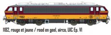12093S SNCB 1182, rouge et jaune, airco, UIC Ep. VI, DC digital Sound.