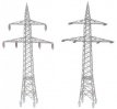 130898 130898 2 Pylônes de câbles aériens (110 kV).