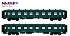 42115 42115 NMBS Carriages Type I2 - Set with two I2 B11 carriages. Can be used until the end of Era IV (before 1990).
