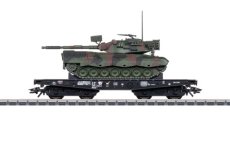 48876 Spoor HO, DB, Platte wagen voor zware ladingen type Rlmmps, Tp IV.