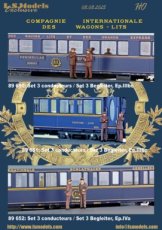 89650 Spoor HO, Set 3 begeleiders, Compagnie Internationale des Wagon - Lits, TpIIIbc.