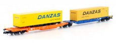 23750-2 Sdggmrs 744 DB "Danzas" dubbele containerwagen Danzas TpV-VI.