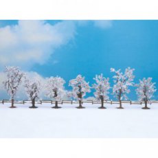 25075 25075 Winterbäume, 7 Stück, 8 - 10 cm hoch