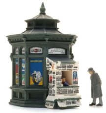 387.677 Spoor HO, 1/87, Franse krantenkiosk.