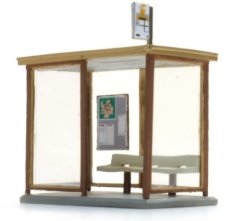 387.695 Spoor HO, 1/87, Belgisch bushokje.