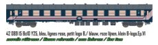 42089 Spoor HO, NMBS, I5 Bc10 Y25, blauw, roze lijnen, klein B-logo, EpV.