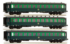 42108 Voie HO, SNCB, ensemble I2, DC, 3 x C11, vert foncé clair, toit noir, bougies Pennsylvanie, Ep.IIIa.