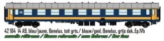 42184 Spoor HO, NMBS I4 A9, blauw/geel, Benelux, grijs dak, Ep.IVb.