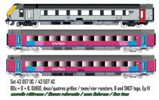 43057 Spoor HO, NMBS, set DC, BDx + B + B, OUIGO, 2/4 roosters, NMBS en SNCF logo, Tp.VI.