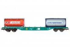 54.134 B-IFB-Cargo containerwagen Sgnss beladen met 2x 20ft tankcontainers Wauters en VTG.