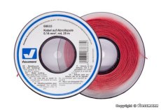 68633 Kabel op haspel 0,14 mm², rood, 25 m.