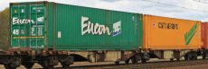 59.201 AAE-Cargo, loaded with 1x 45ft container Eucon & 1x 45ft container Containerships.