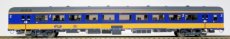 EX11161 NS ICRm (traject Amsterdam-Brussel Hsl) Bpmz10 rijtuig, kleur geel/blauw, logo NS - NMBS, inclusief werkende verlichting en geplaatste persone