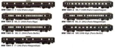 MW1001 MW1001 Spoor HO, Set Nord Express, 7 rijtuigen (1936).