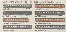 MW2103 Spoor HO, EC96 IRIS Coire - Brussel 1990.