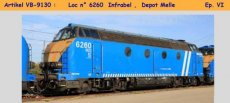 VB-9130.04 9130.4 Spur HO, NMBS, Lokomotive Nr. 6260 Infrabel, AC ~ Digital, Depot Melle, VI.