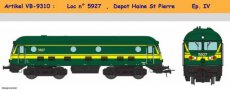 VB-9310.01 9310.1 Spur HO, NMBS, Lokomotive Nr. 5927, DC, Depot Haine St. Pierre, IV.
